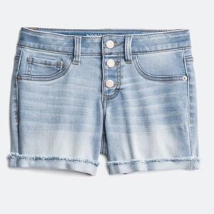 Hippie Girl - Girls Hildie Knit Denim Cuff Short. Size 18